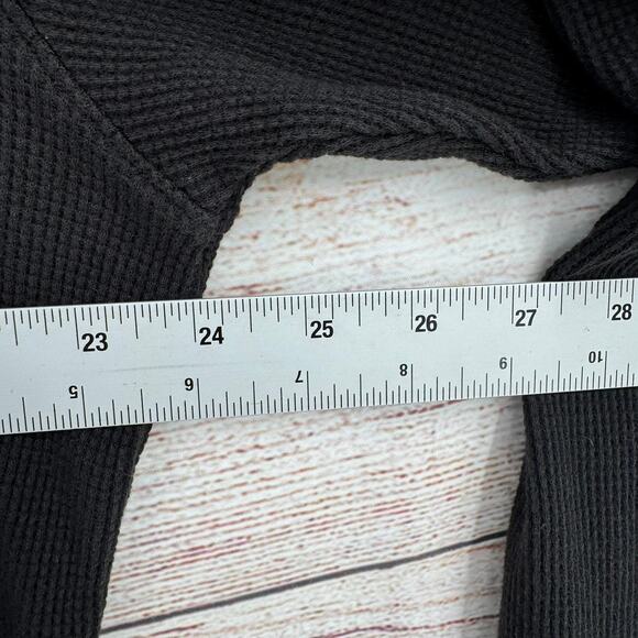 Art of Anthropologie Sharlene Artsy Thermal Shirt Mens Small Black Gray Visions - Picture 6 of 7